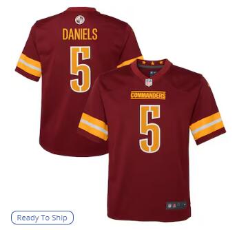Jayden Daniels Washington Commanders Nike Youth Player Game Jersey - Burgundy