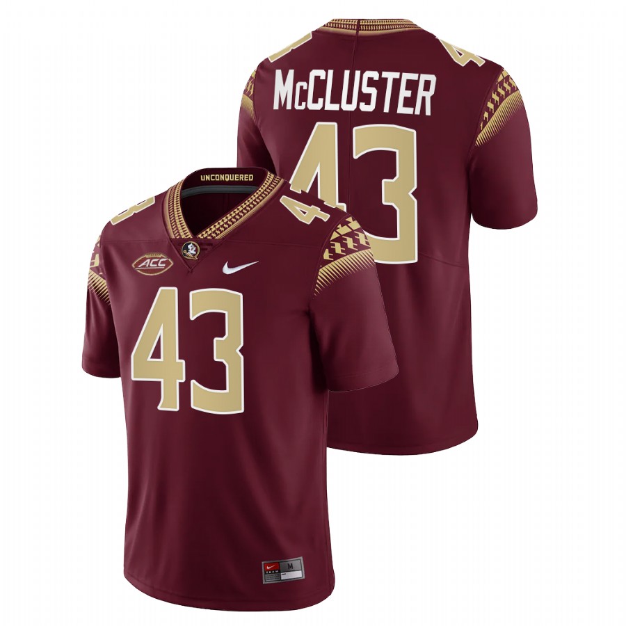 Jayion McCluster Florida State Seminoles Garnet College Football Game Jersey