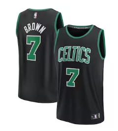 Jaylen Brown Boston Celtics Fanatics Fast Break Replica Player Jersey - Statement Edition - Black