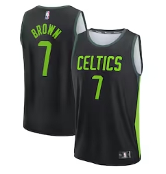 Jaylen Brown Boston Celtics Fanatics Youth 202425 Fast Break Player Jersey - City Edition - Black
