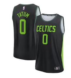 Jayson Tatum Boston Celtics Fanatics 202425 Fast Break Player Jersey - City Edition - Black1