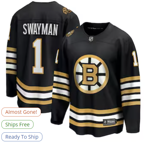 Jeremy Swayman Boston Bruins Fanatics 100th Anniversary Premier Breakaway Player Jersey - Black