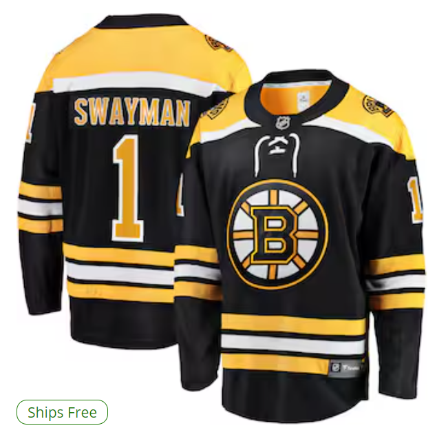 Jeremy Swayman Boston Bruins Fanatics Home Breakaway Replica Jersey - Black