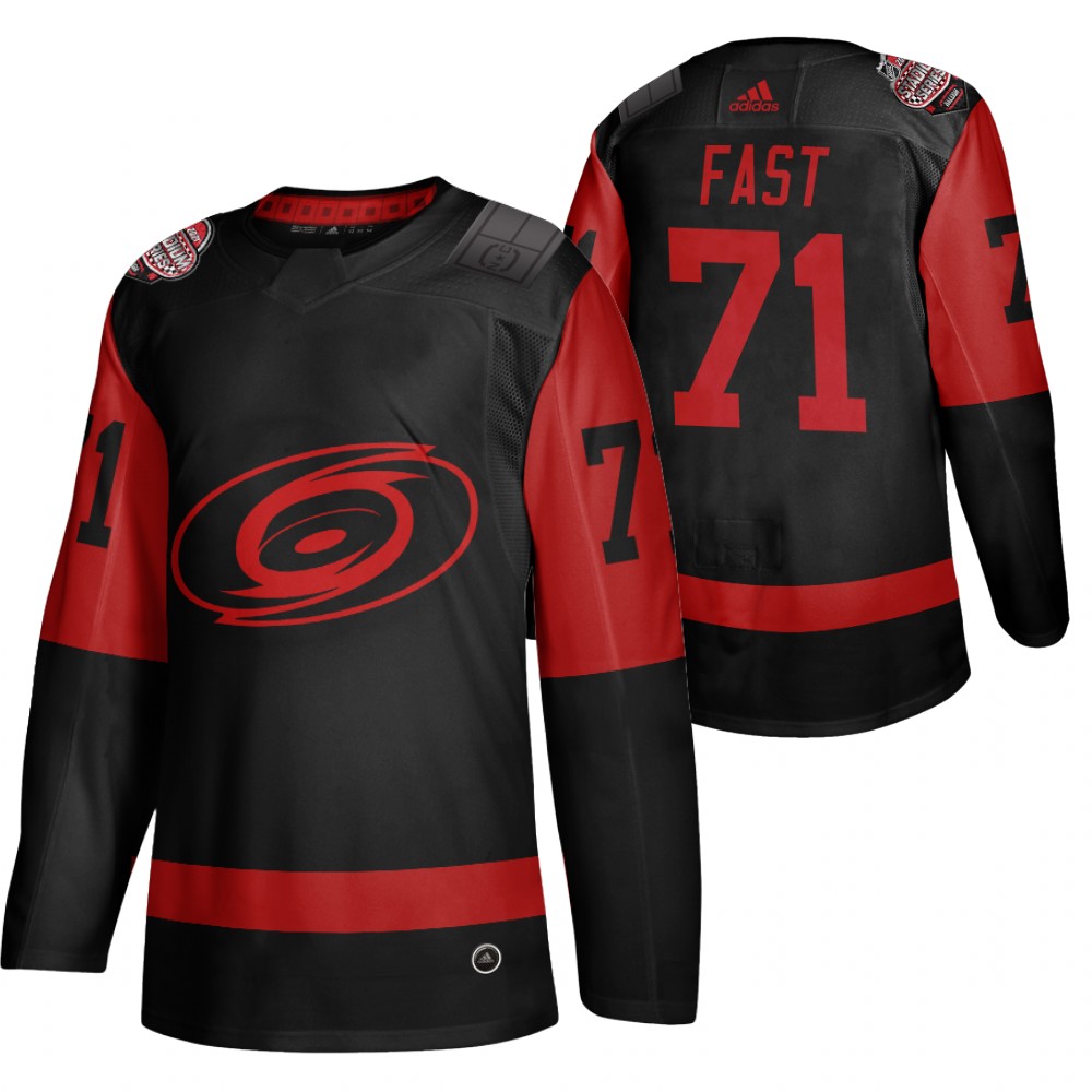 Jesper Fast Carolina Hurricanes Black 2021 Stadium Series Authentic Jersey