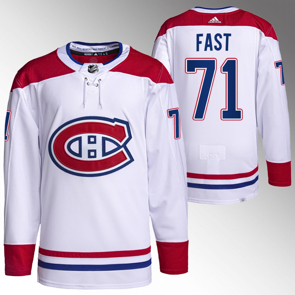 Jesper Fast Carolina Hurricanes White Authentic Pro Away PrimeGreen Jersey