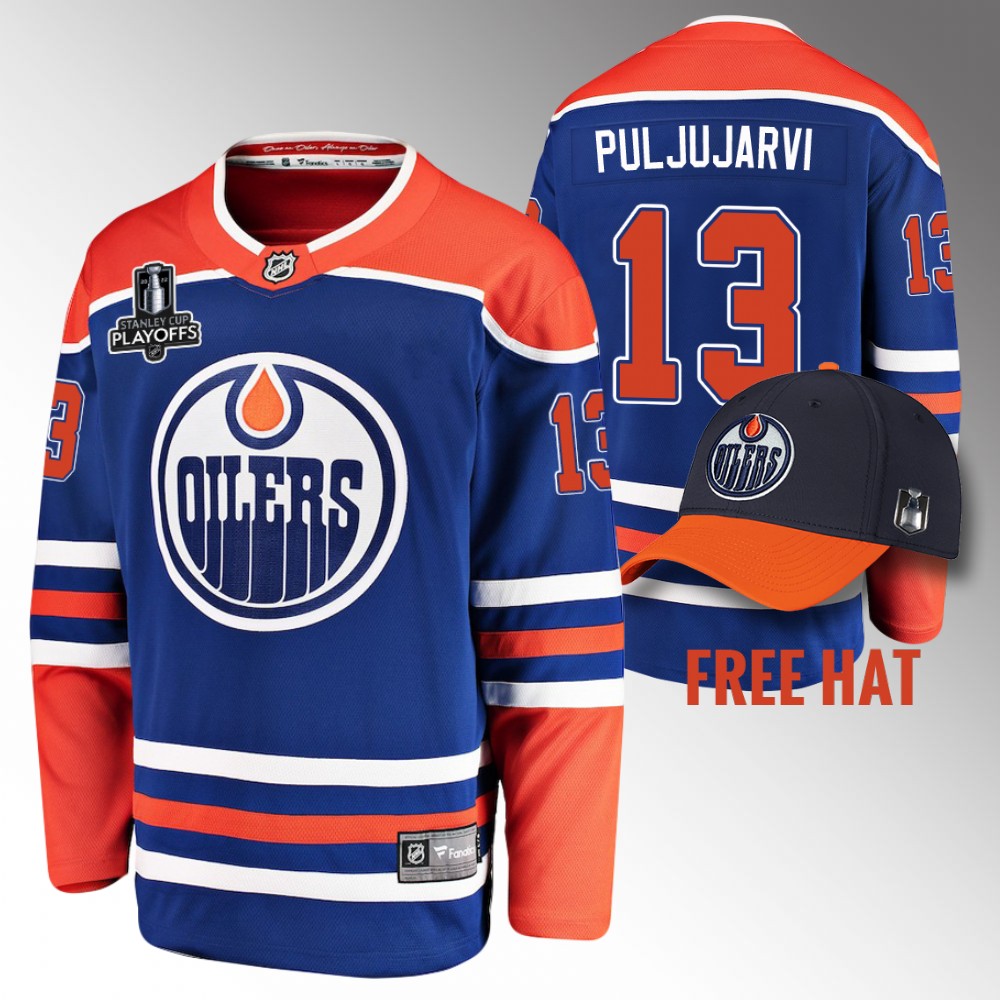 Jesse Puljujarvi Jersey Edmonton Oilers 2022 Pacific Conference Champions Royal Alternate