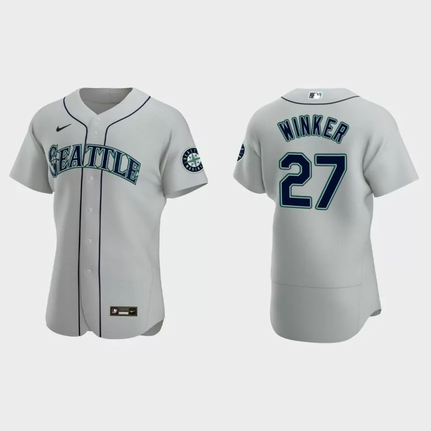 Jesse Winker Seattle Mariners Authentic Jersey – Gray