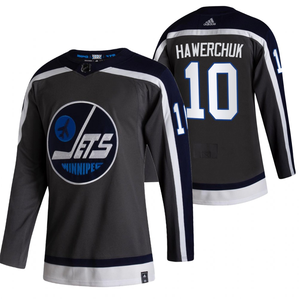 Jets 2021 Reverse Retro #10 dale hawerchuk Grey Jersey Authentic