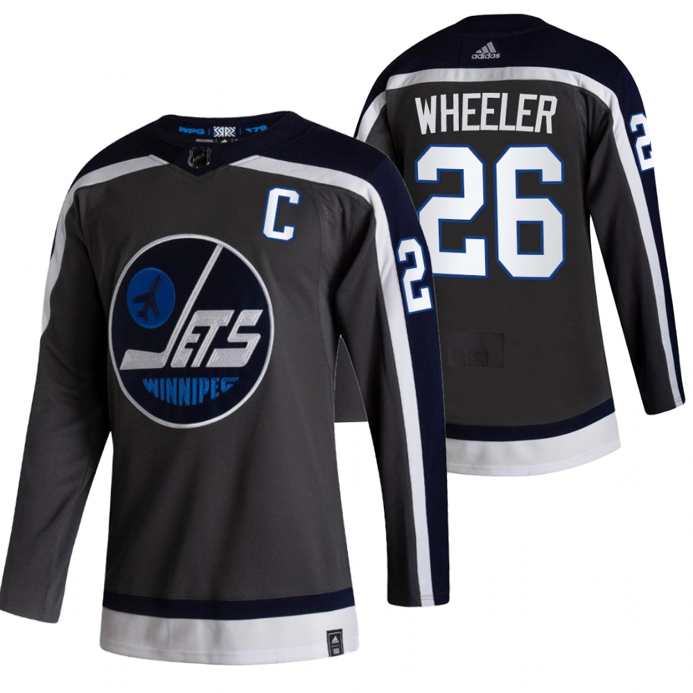 Jets 2021 Reverse Retro #26 Blake Wheeler Grey Jersey Authentic