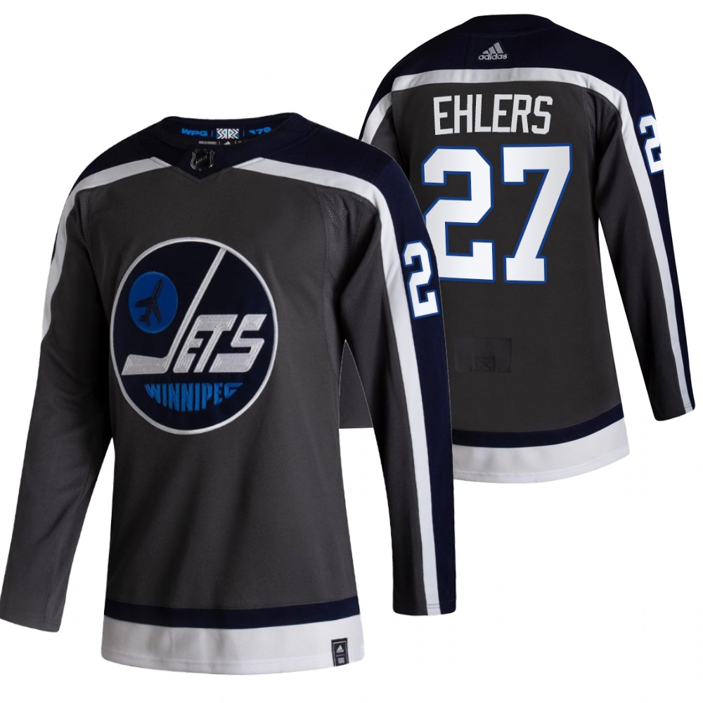 Jets 2021 Reverse Retro #27 nikolaj ehlers Grey Jersey Authentic