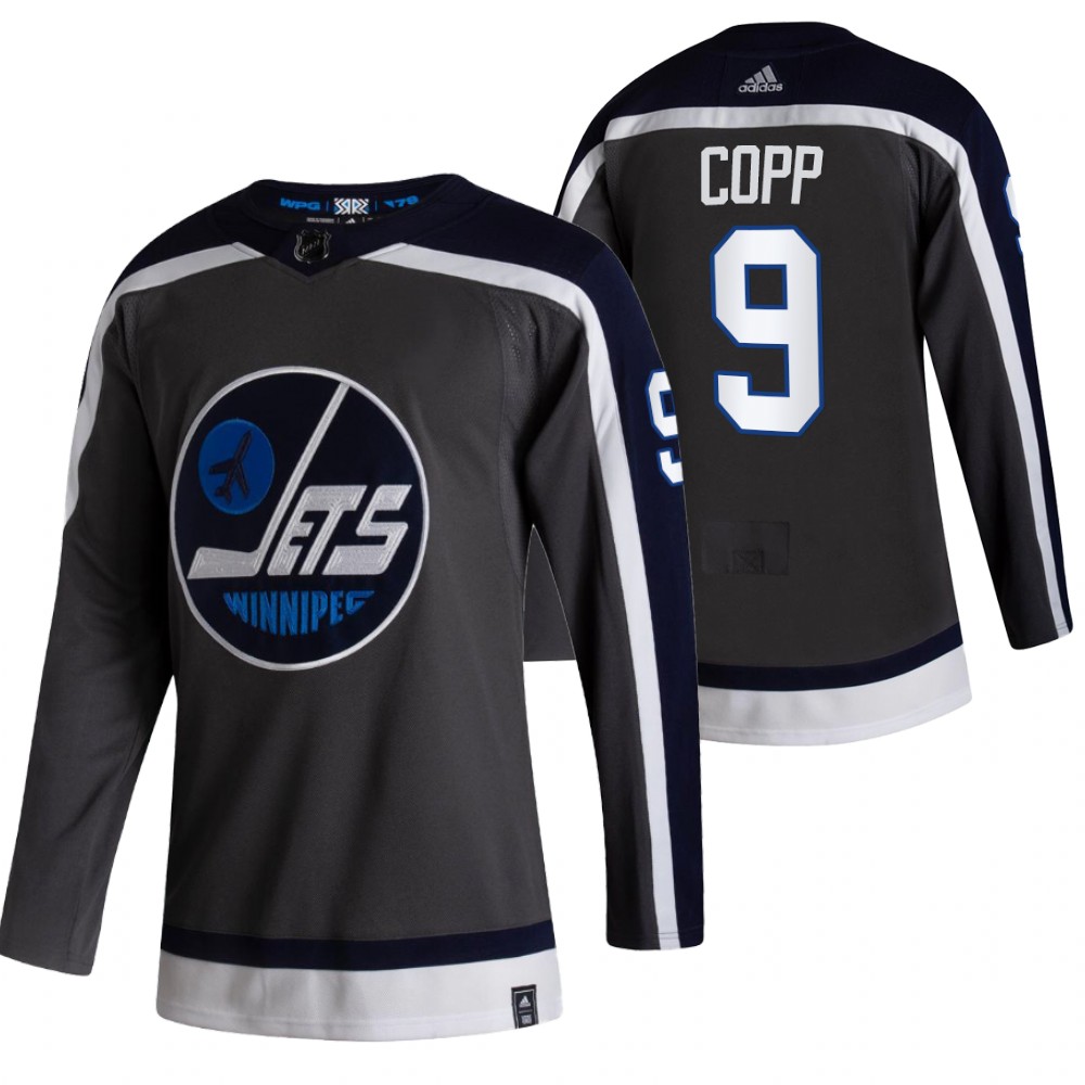 Jets 2021 Reverse Retro #9 Andrew Copp Grey Jersey Authentic