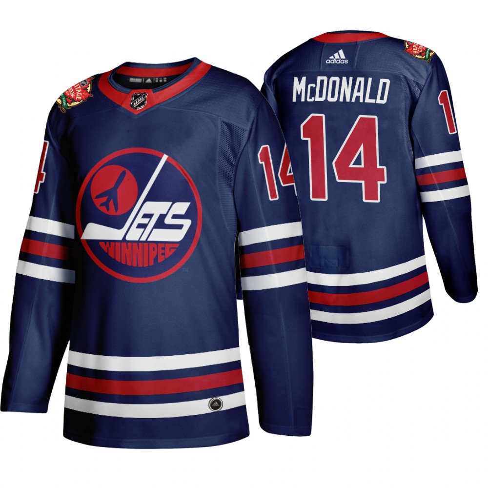 Jets Ab McDonald Navy 2019 Heritage Classic WHA Jersey