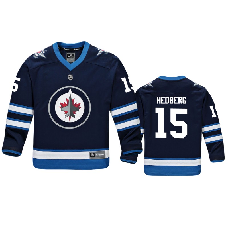 Jets Anders Hedberg Navy Replica Player Home Jersey