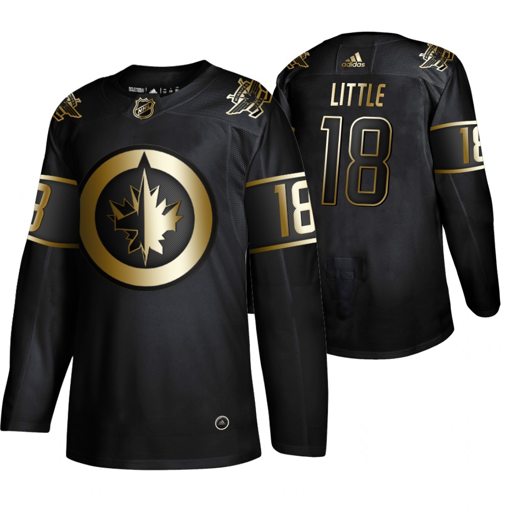 Jets Bryan Little Black Authentic 2019 NHL Golden Edition Jersey