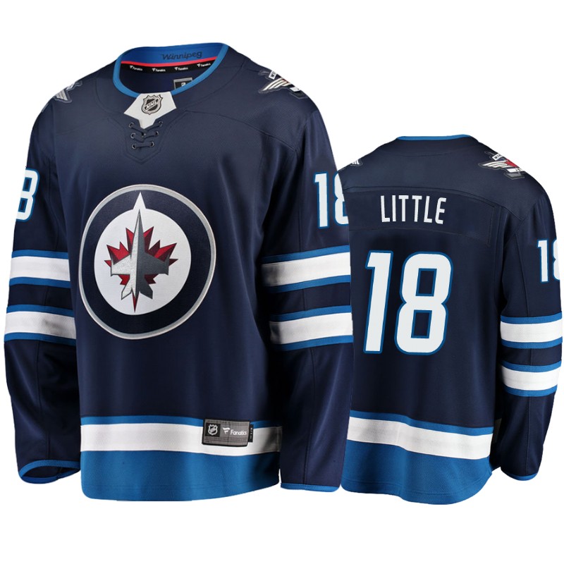 Jets Bryan Little Navy Breakaway Fanatics Branded Jersey