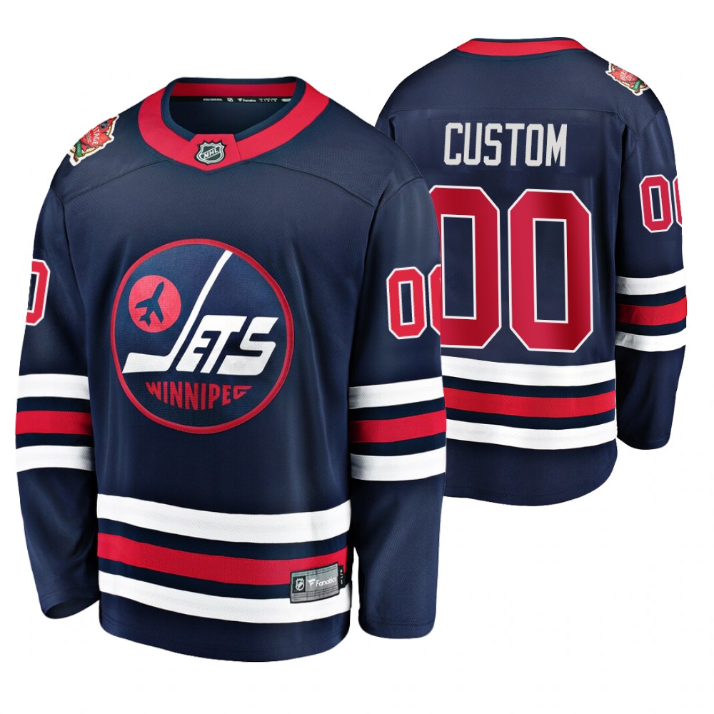 Jets Custom Navy 2019 Heritage Classic Breakaway Player Jersey