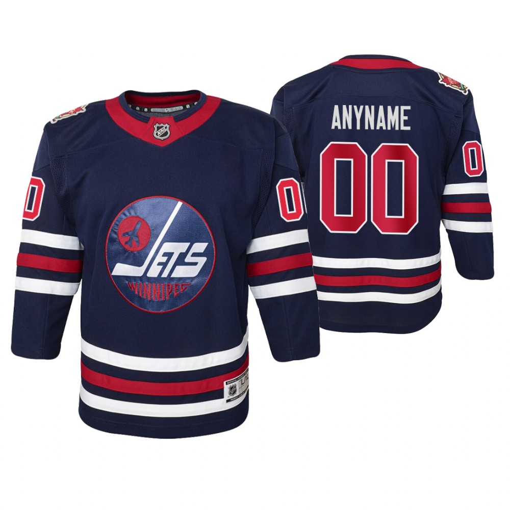 Jets Custom Navy Youth 2019 Heritage Classic Jersey
