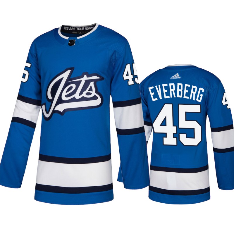 Jets Dennis Everberg Blue Heritage Alternate Jersey