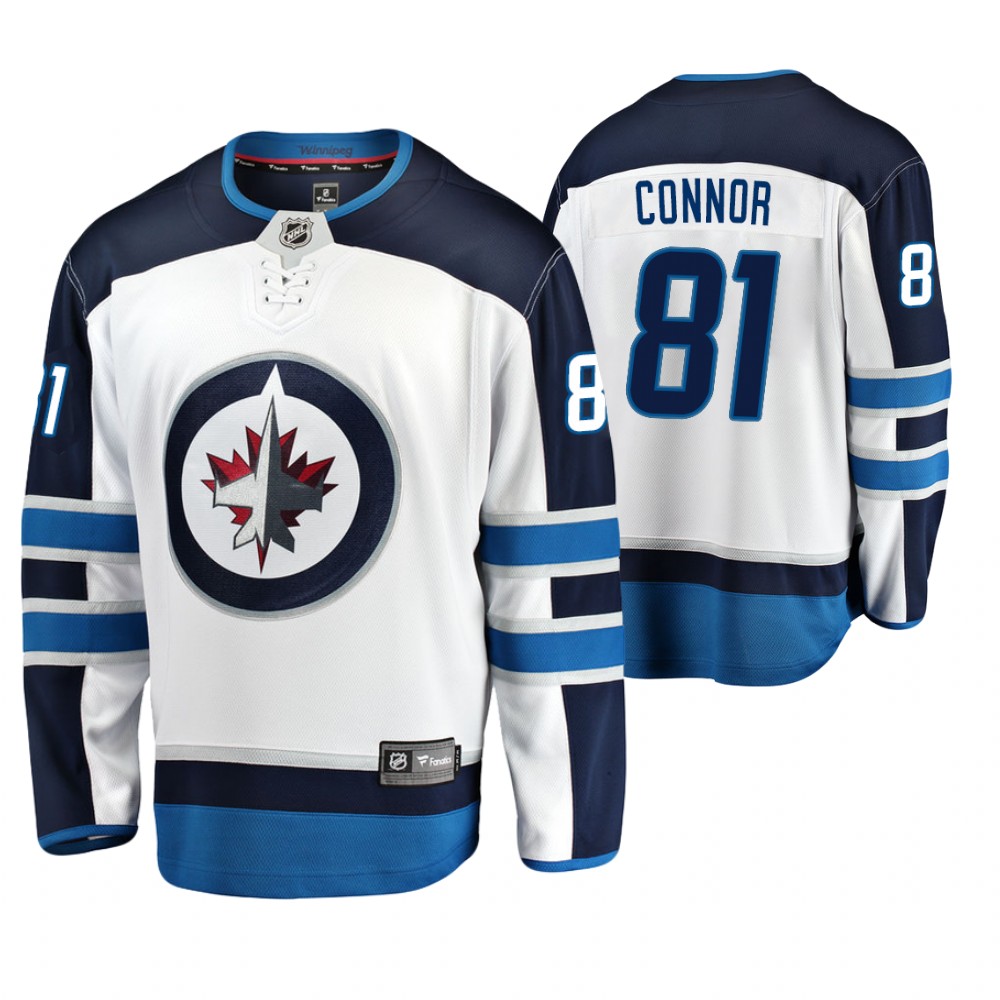 Jets Kyle Connor White Men's Away Breakaway Jersey