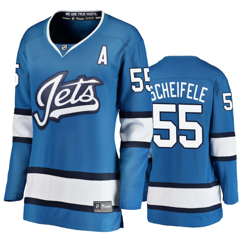 Jets Mark Scheifele Blue Fanatics Branded Alternate Jersey