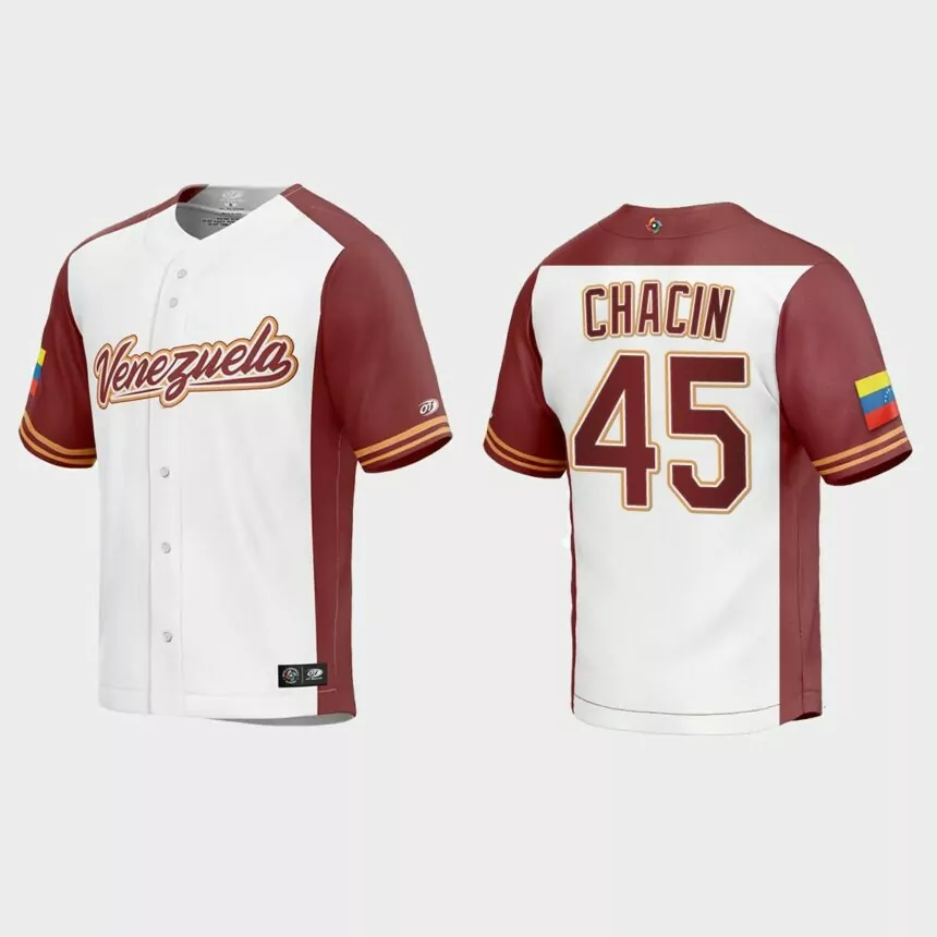 Jhoulys Chacin Venezuela Baseball 2023 World Baseball Classic Replica Jersey – White