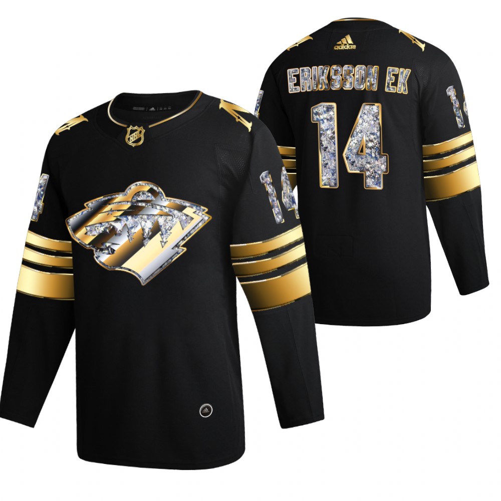 Joel Eriksson Ek Wild #14 Black Diamond Edition 2022 Stanley Cup Playoffs Jersey