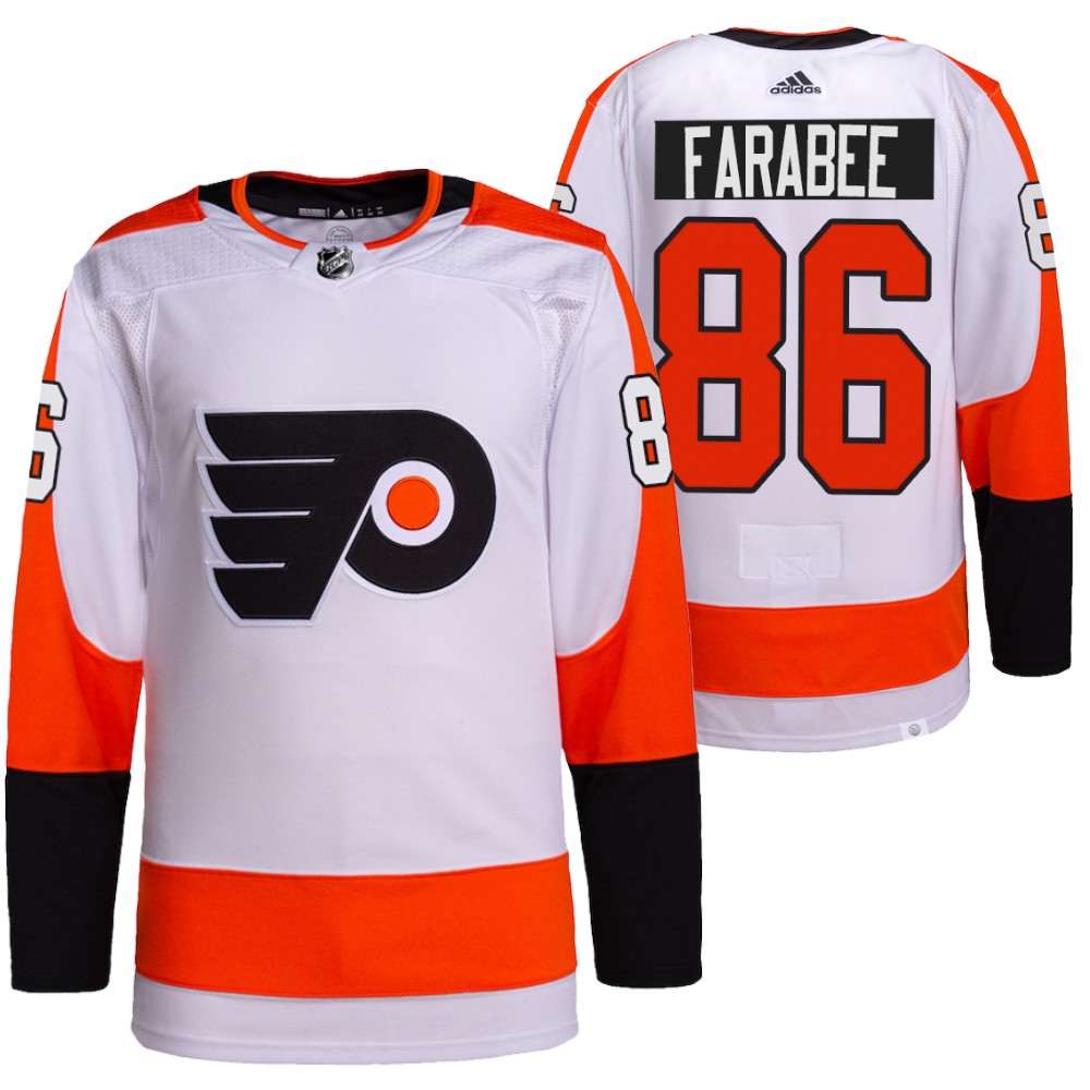 Joel Farabee Philadelphia Flyers White Authentic Pro Away Jersey