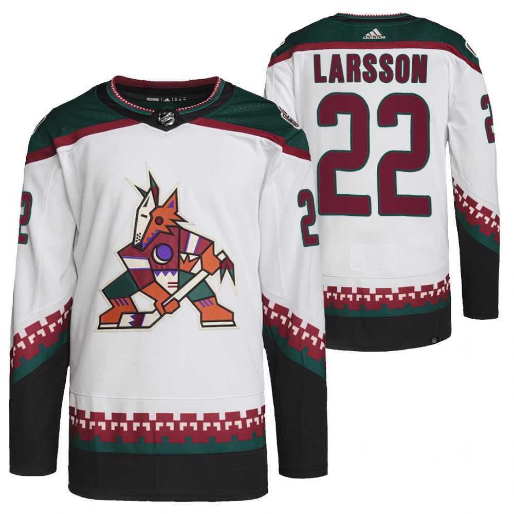 Johan Larsson Arizona Coyotes White Away Primegreen Authentic Pro Jersey