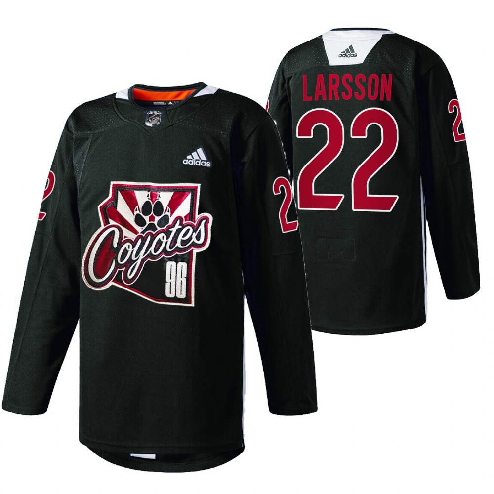 Johan Larsson Jersey Arizona Coyotes Throwback Night 2021 Black Special