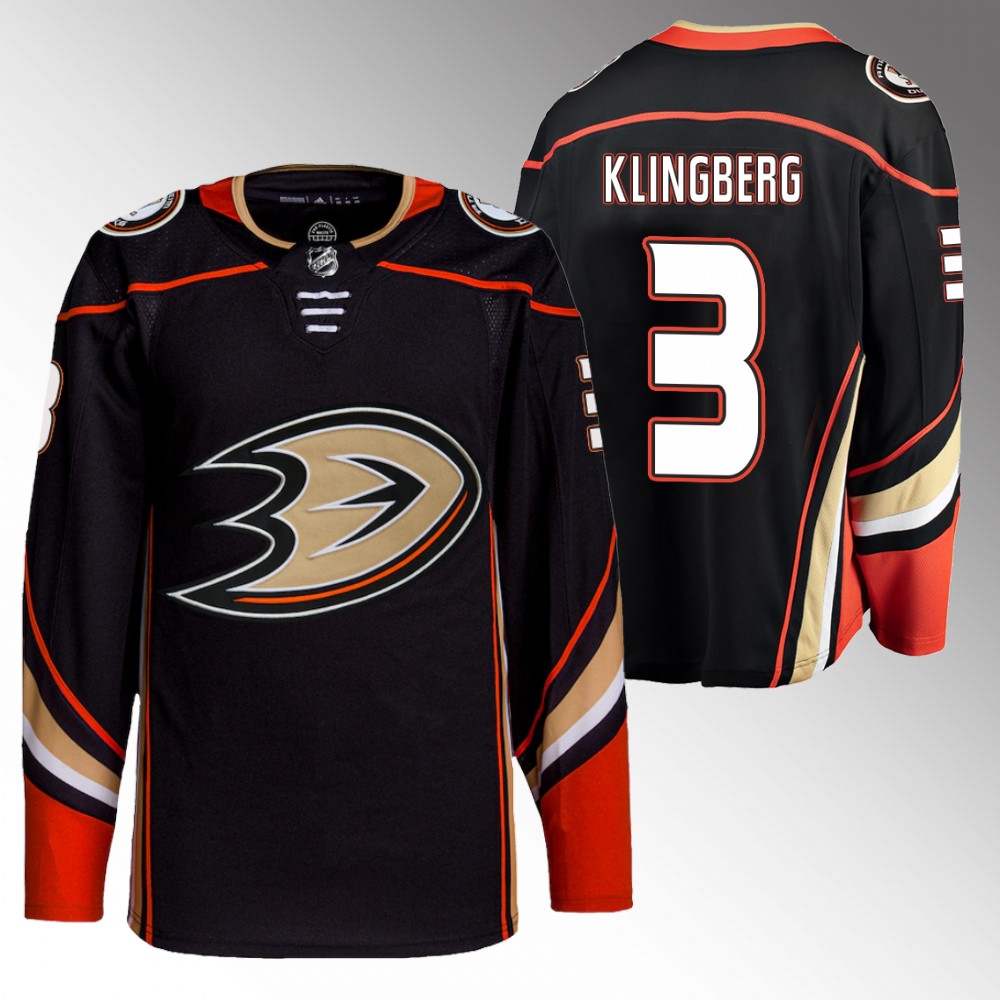 John Klingberg Anaheim Ducks Black Primegreen Authentic Home Jersey