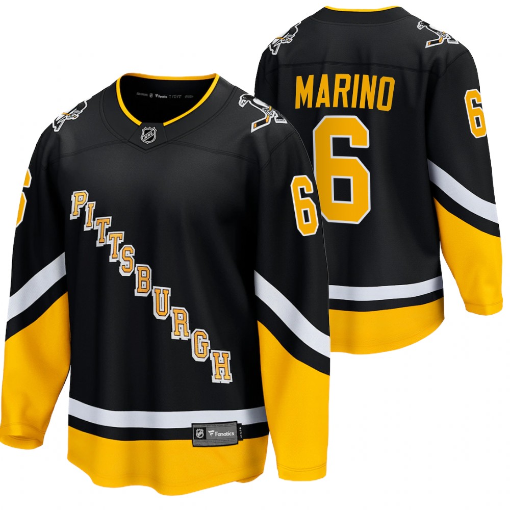 John Marino Jersey Pittsburgh Penguins Alternate Black 2021-22 Premier Breakaway