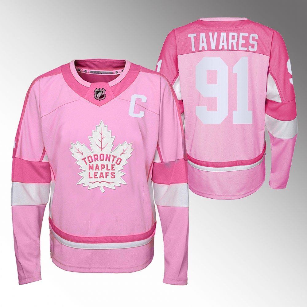 John Tavares Maple Leafs Hockey Fights Cancer Jersey Pink