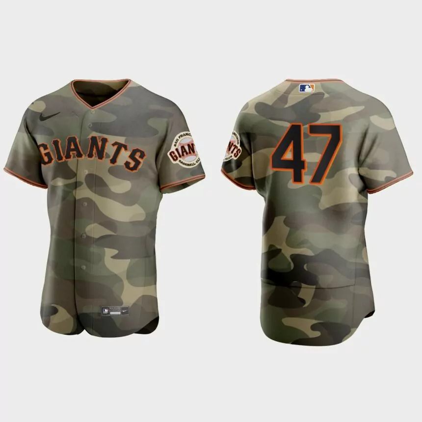 Johnny Cueto San Francisco Giants 2021 National Armed Forces Day Authentic Jersey – Camo
