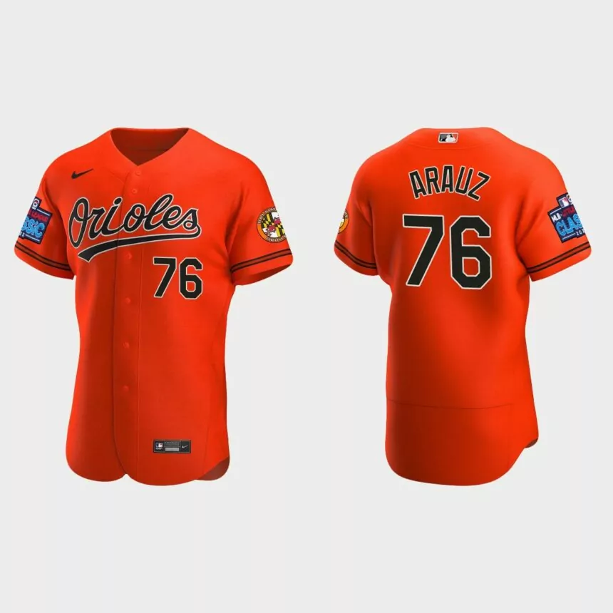 Jonathan Arauz Baltimore Orioles 2022 Little League Classic Authentic Jersey – Orange