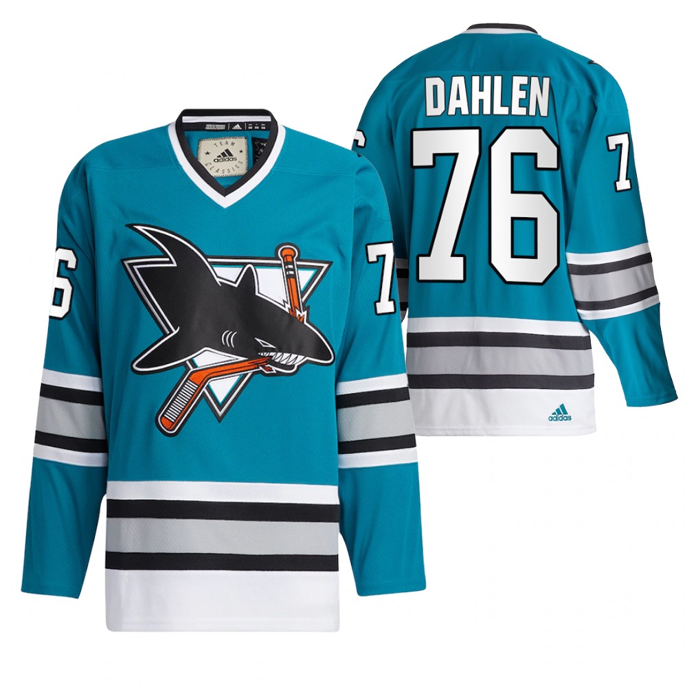 Jonathan Dahlen San Jose Sharks Teal Team Classics 2022 Jersey Authentic