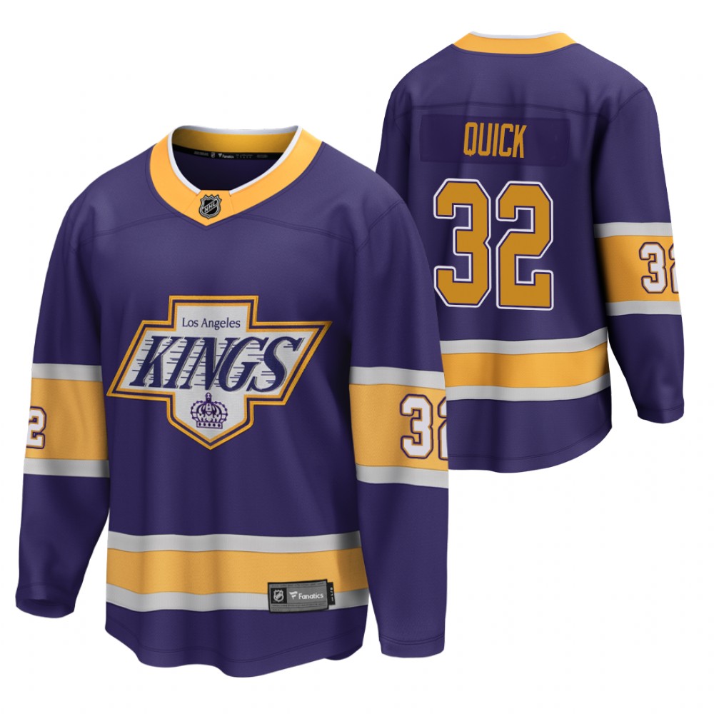 Jonathan Quick Los Angeles Kings 2021 Reverse Retro Purple Jersey Breakaway Player