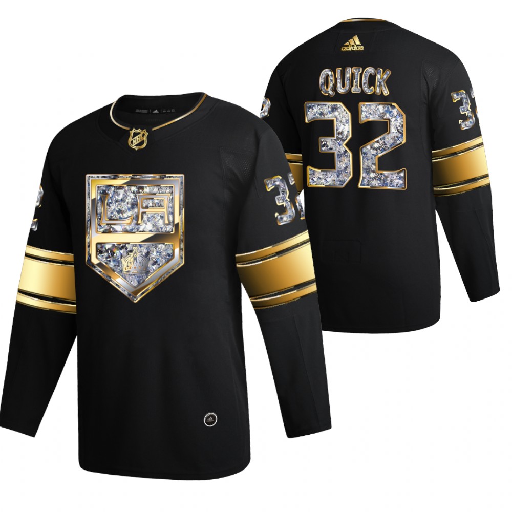 Jonathan Quick Los Angeles Kings 2022 Stanley Cup Playoffs Black Jersey Diamond Edition