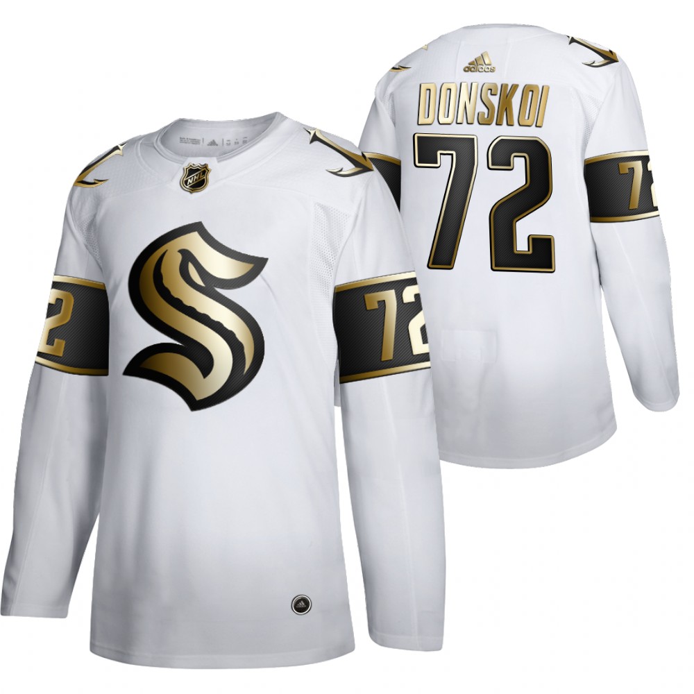 Joonas Donskoi Seattle Kraken White Golden Edition Jersey 2021 Expansion Draft