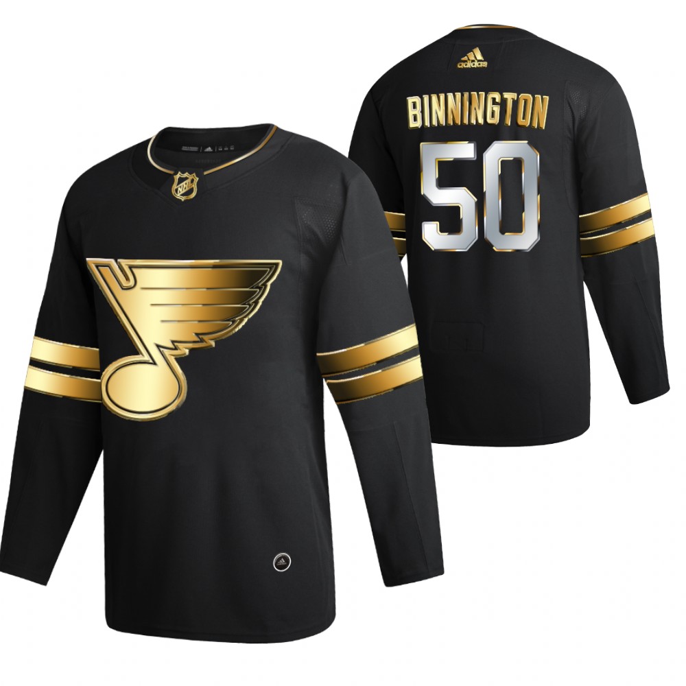 Jordan Binnington St. Louis Blues Black 2021 Golden Edition Jersey Limited Authentic