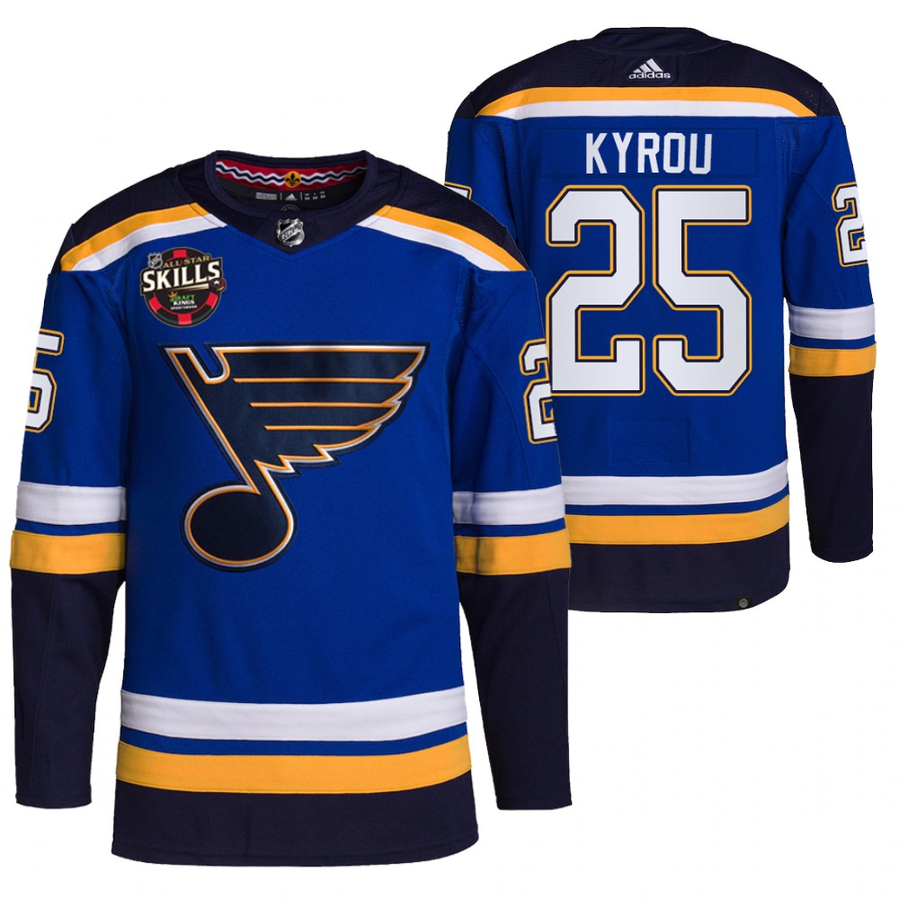 Jordan Kyrou St. Louis Blues Blue 2022 NHL All-Star Skills Winner Fastest Skater Jersey