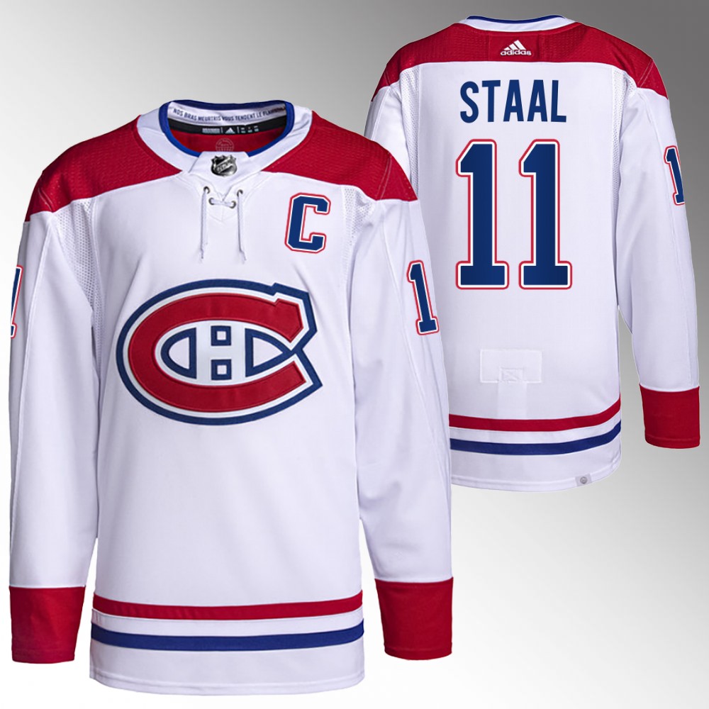 Jordan Staal Carolina Hurricanes White Authentic Pro Away PrimeGreen Jersey