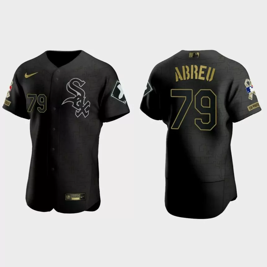 Jose Abreu Chicago White Sox 2021 Salute to Service Jersey – All Black