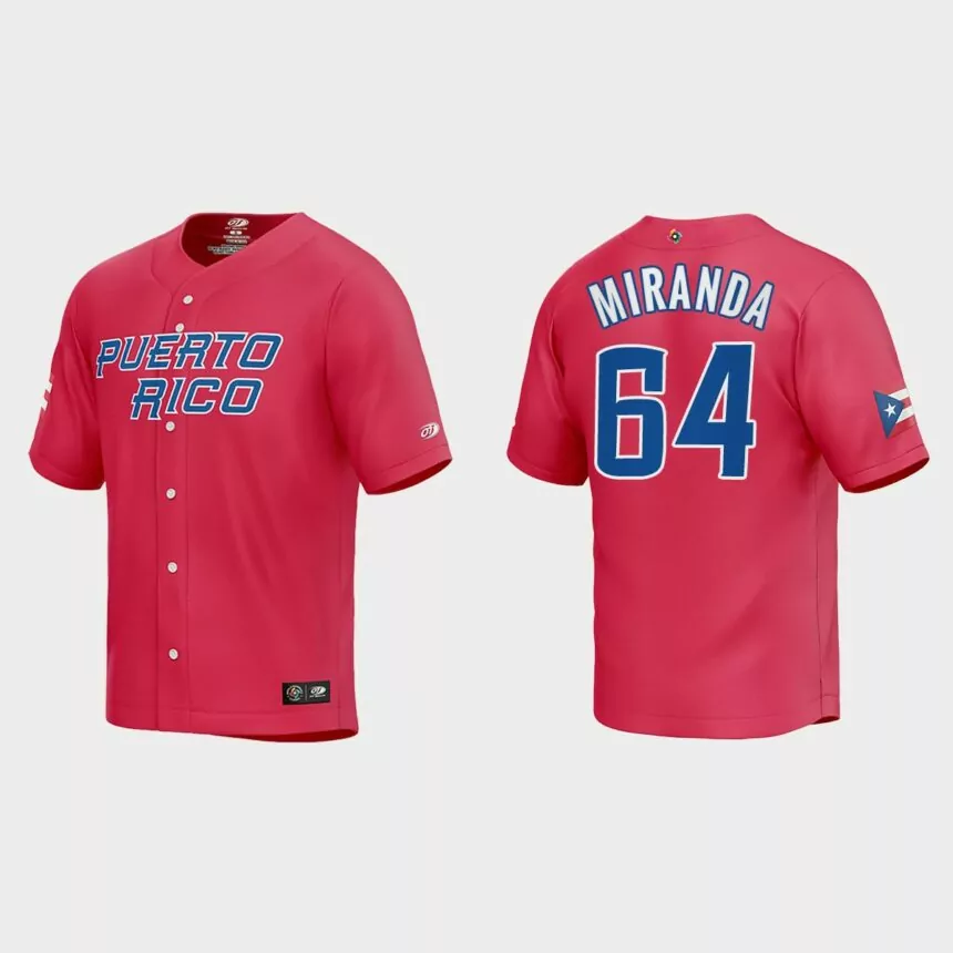 Jose Miranda Puerto Rico Baseball 2023 World Baseball Classic Jersey – Red