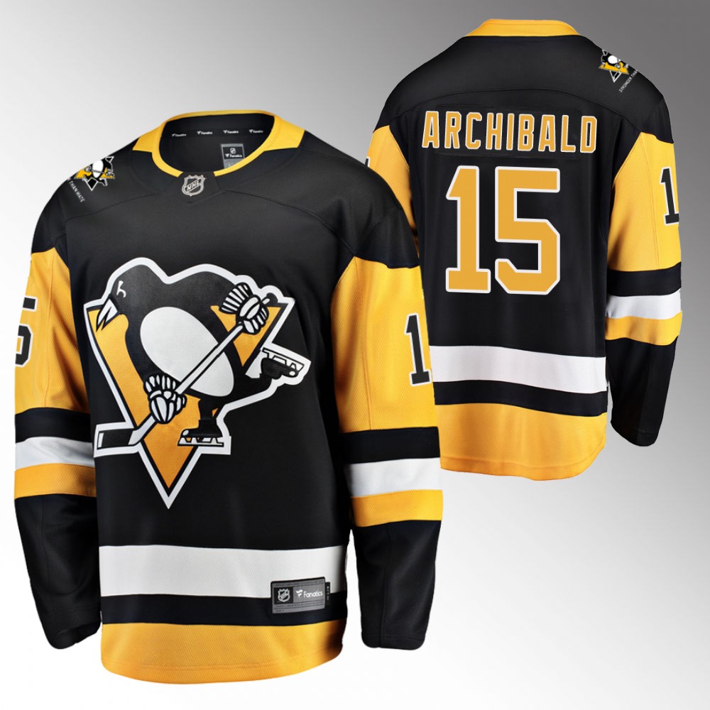 Josh Archibald Jersey Pittsburgh Penguins Home Black 2022 Breakaway Player