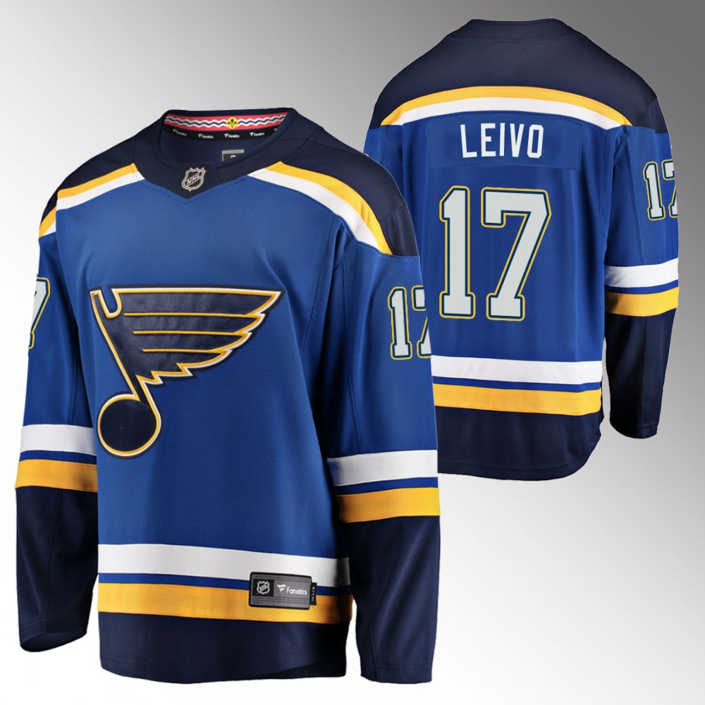 Josh Leivo St. Louis Blues Royal Home Breakaway Player Jersey