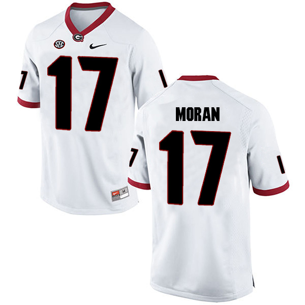 Josh Moran Georgia Bulldogs Men's Jersey - #17 NCAA White Limited Away