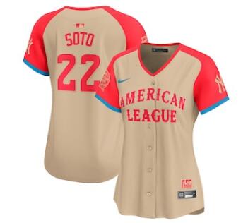 Juan Soto American League Nike Women's 2024 MLB All-Star Game Limited Player Jersey - Cream