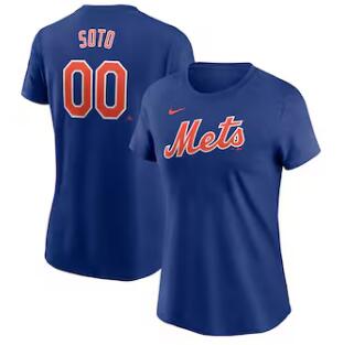Juan Soto New York Mets Nike Women's Fuse Name & Number T-Shirt - Royal