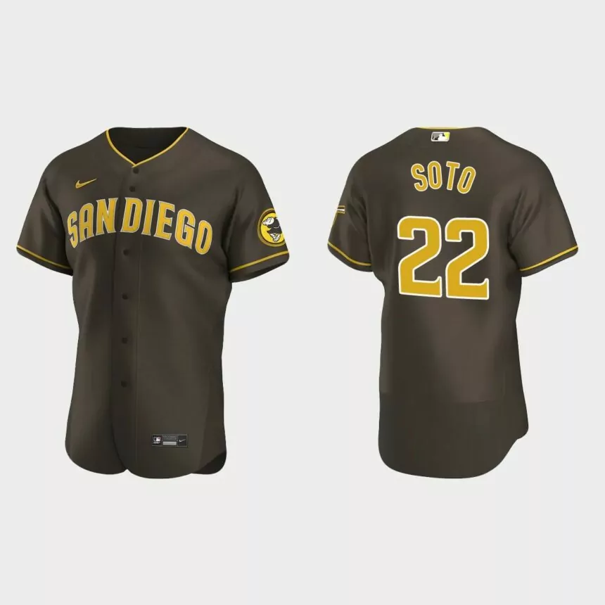 Juan Soto San Diego Padres Authentic Road Jersey – Brown