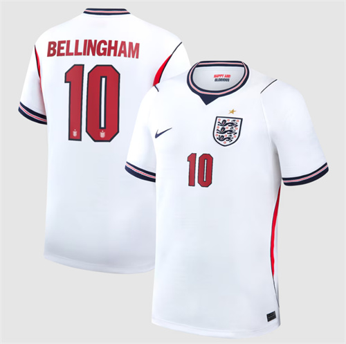 Jude Bellingham England National Team Nike 2026 Home Stadium Replica Jersey